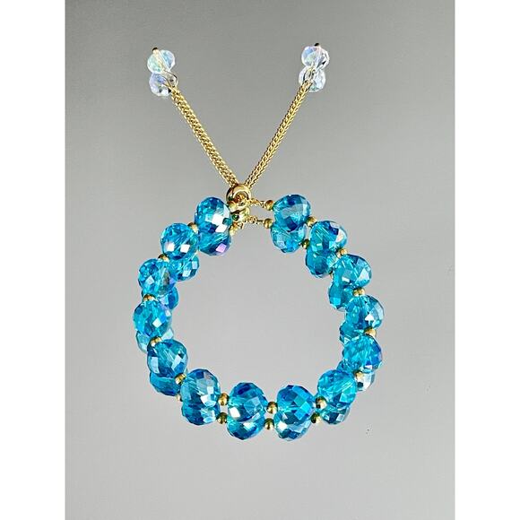 Blue Swarovski Beaded Bracelet - Picture 7 of 16